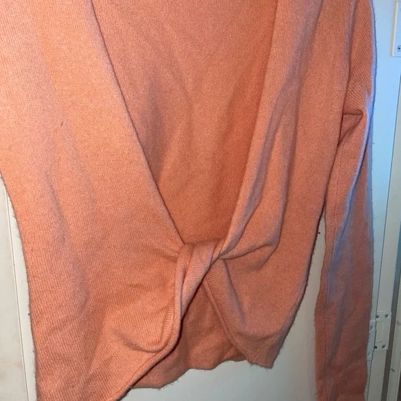 Orange cashmere bebe twist front sweater - Picture 3 of 7